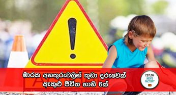 මාරක අනතුරුවලින් කුඩා දරුවෙක් ඇතුළු ජීවිත හානි 6ක් ! 