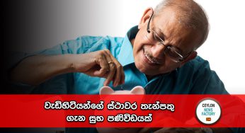 වැඩිහිටියන්ගේ ස්ථාවර තැන්පතු ගැන සුභ පණිවිඩයක් !