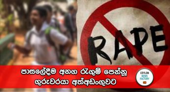 පාසලේදීම අනග රැගුම් පෙන්නූ ගුරුවරයා අත්අඩංගුවට !