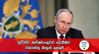 ව්ලැඩ්මිර් පුටින්ව අත්අඩංගුවට ගැනීමට වරෙන්තු නිකුත් කෙරේ !