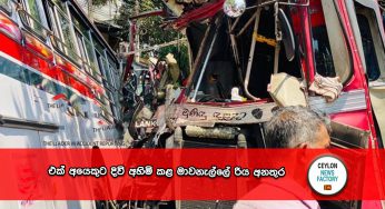 එක් අයෙකුට දිවි අහිමි කළ මාවනැල්ලේ රිය අනතුර !