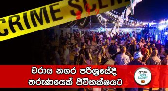 වරාය නගර පරිශ්‍රයේදී තරුණයෙක් ජීවිතක්ෂයට !