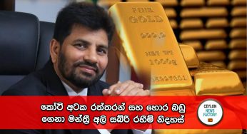 කෝටි අටක රත්තරන් සහ හොර බඩු ගෙනා මන්ත්‍රී අලි සබ්රි රහීම් නිදහස් – රටට පැමිණ ඇත්තේ ජනක එලවන්න ජන්දය දෙන්න !