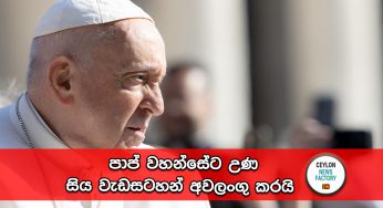 පාප් වහන්සේට උණ – සිය වැඩසටහන් අවලංගු කරයි !