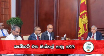 කැබිනට් එක සිග්නල් කණු වෙයි !