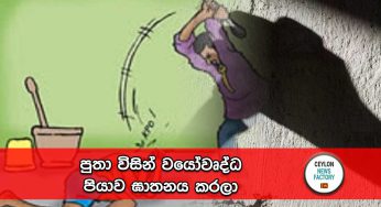 පුතා විසින් වයෝවෘද්ධ පියාව ඝාතනය කරලා !