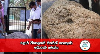 ලොව විශාලතම මැණික් පොකුරේ බොරුව මෙන්න (VIDEO)
