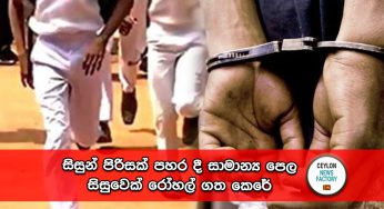 සිසුන් පිරිසක් පහර දී සාමාන්‍ය පෙල සිසුවෙක් රෝහල් ගත කෙරේ !
