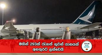 මගින් 293ක් රැගත් ගුවන් යානයක් අනතුරට ලක්වෙයි !