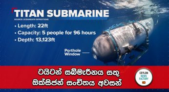 ටයිටන් සබ්මැරීනය සතු ඔක්සිජන් සංචිතය අවසන් – ලොවම කලඹමින් අතුරුදන් වූ ටයිටන්ගේ සම්පූර්ණ කතාව (VIDEO)