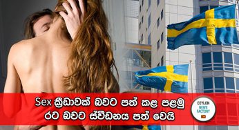 Sex ක්‍රීඩාවක් බවට පත් කළ පළමු රට බවට ස්වීඩනය පත් වෙයි – ලිංගික ශුරතාවලියක් පැවැත්වීමේ සුදානමක් !