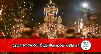 දළදා පෙරහරට විදුලි බිල හරස් වෙයි ද?