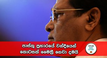 පාස්කු ප්‍රහාරයේ වන්දියෙන් කොටසක් මෛත්‍රී ගෙවා දමයි !