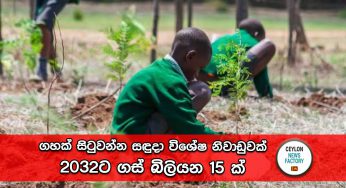 ගහක් සිටුවන්න කෙන්යානු රජයෙන් සඳුදා විශේෂ නිවාඩුවක් – 2032ට ගස් බිලියන 15 ක් !