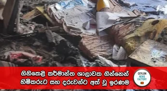 ගිනිකෙළි කර්මාන්ත ශාලාවක ගින්නෙන් හිමිකරුට සහ දරුවන්ට අත් වූ ඉරණම!