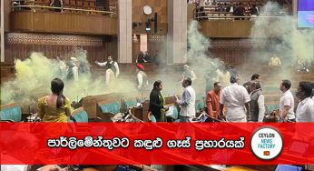 පාර්ලිමේන්තුවට කඳුළු ගෑස් ප්‍රහාරයක් !
