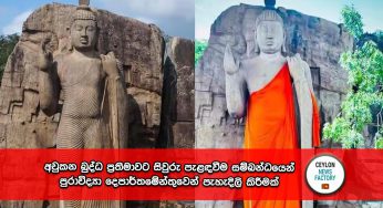 අවුකන බුද්ධ ප්‍රතිමාවට සිවුරු පැළඳවීම සම්බන්ධයෙන් පුරාවිද්‍යා දෙපාර්තමේන්තුවෙන් පැහැදිලි කිරීමක් !
