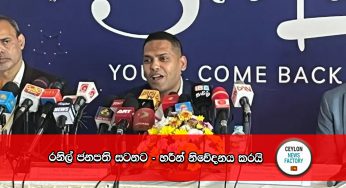 රනිල් ජනපති සටනට – හරීන් නිවේදනය කරයි !