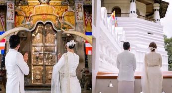 දළදා මාළිගාවේ මංගල ඡායාරූප ගත් ප්‍රසිද්ධ යුවලට වැඩ වරදී !