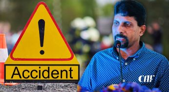 මාලිමාවේ පාර්ලිමේන්තු මන්ත්‍රීට නින්ද ගිහින් මෝටර් රථය අධිබලැති විදුලි කණුවක ගැටෙයි!